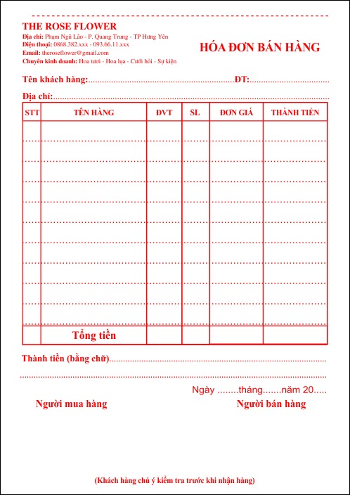 D?ch v? thi?t k? in hóa ??n bán hàng l? giá r? t?i Cà Mau